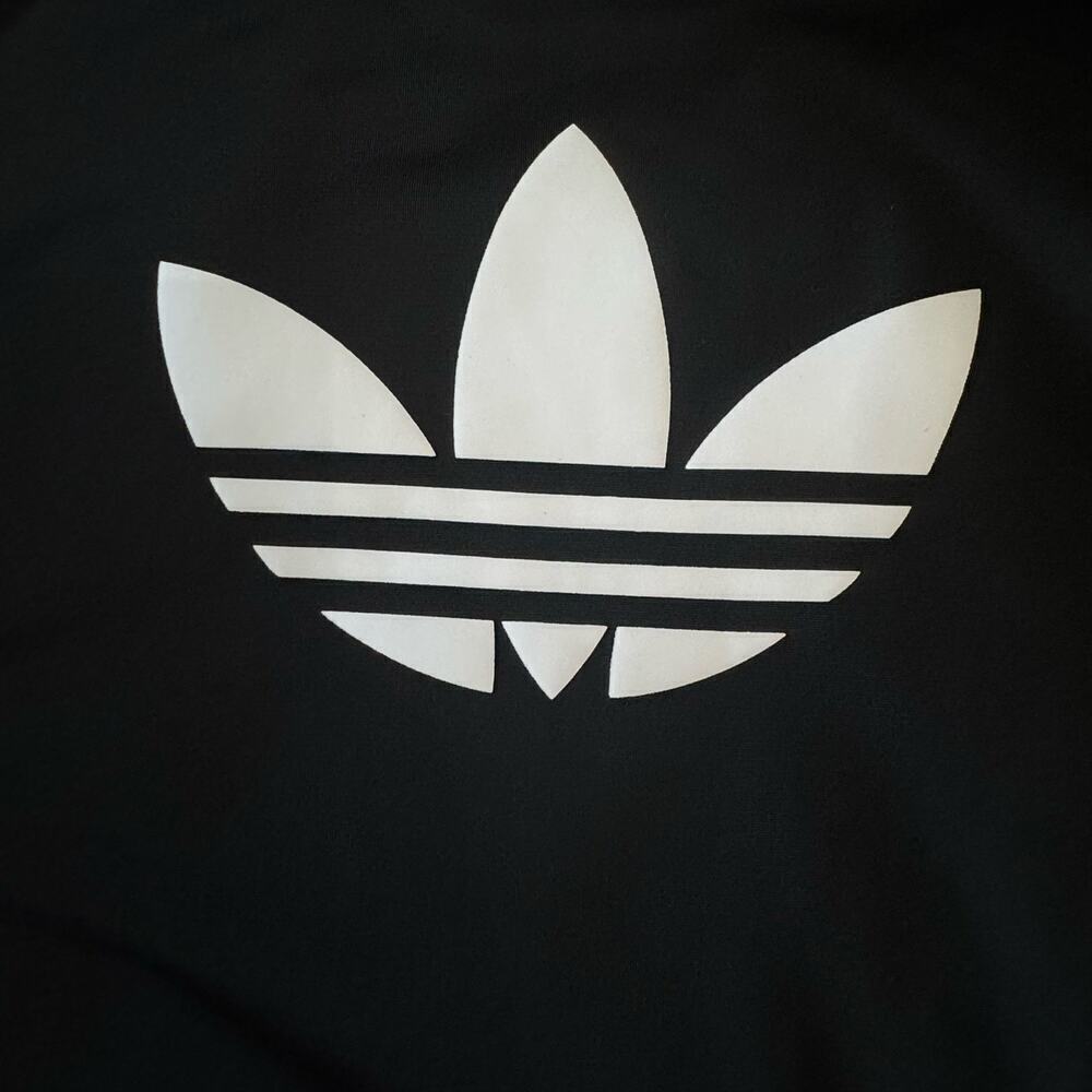 Adidas Track Jacket 3-Stripes Zip‎ Up Black White Size S - Picture 4 of 8